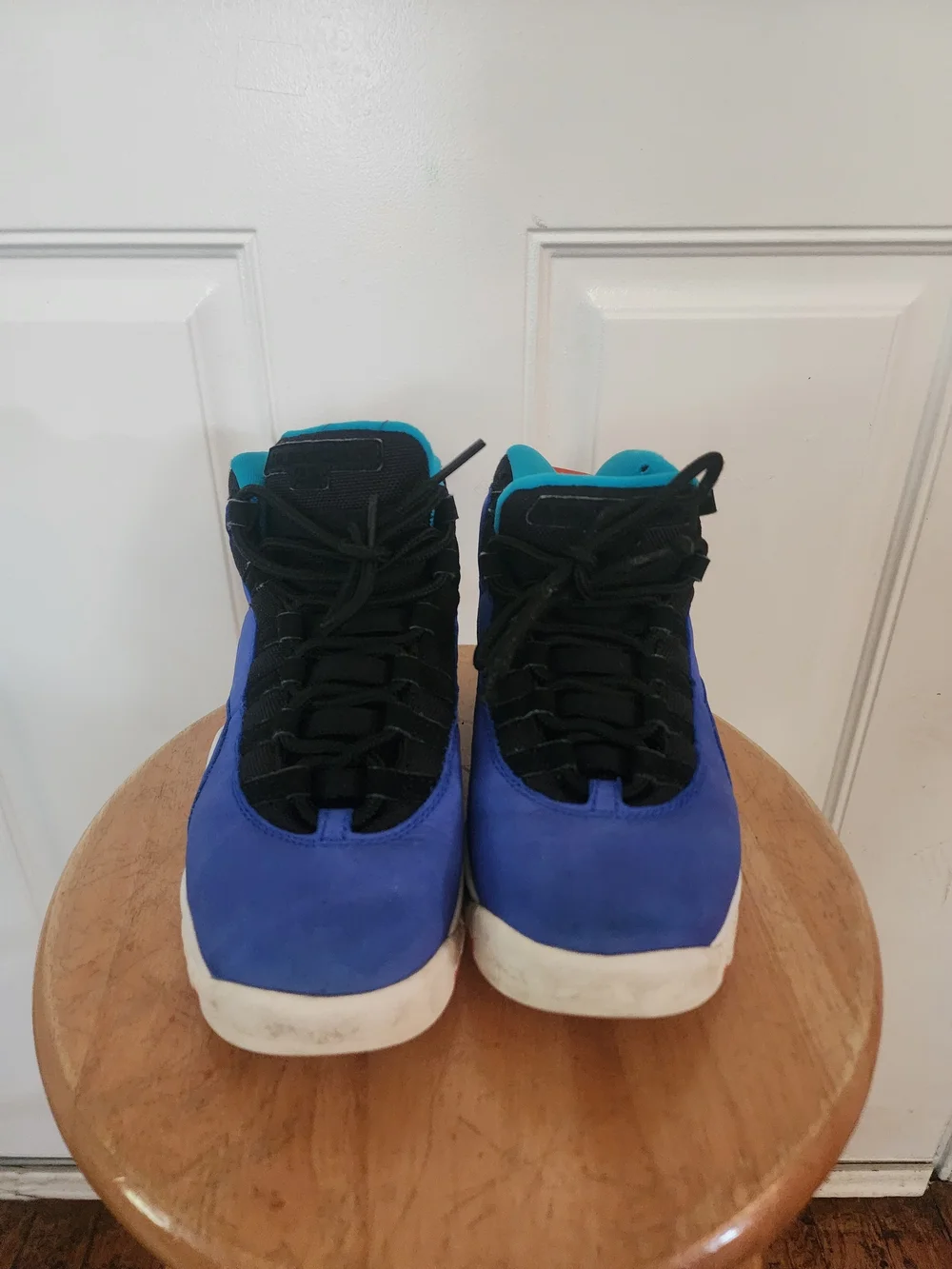 Kids Royal Blue High-Top Sneakers with Black Laces